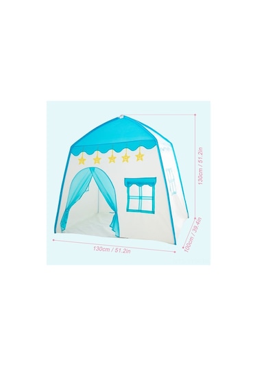Novahub Çocuk Oyun Çadırı - Dış Mekan Uygun İç/dış Mekan Pembe/mavi Seçenekli Mavi Mavi