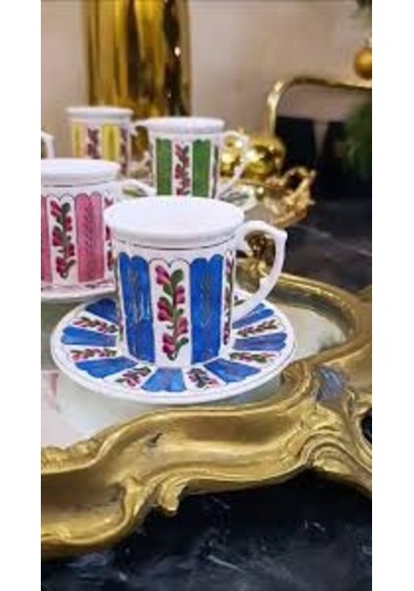 Acar Porselen Maddox 6 Kişilik Kahve Fincanı 90 Ml Çok Renkli