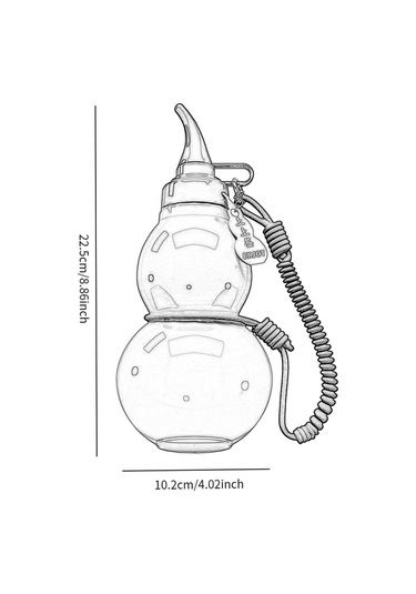 Suntek 800ml Çin Kabak Su Şişesi Spor Matarası Açık Mavi