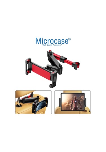 Microcase Koltuk Arkası Tablet Telefon Tutucu Kırmızı-Syh Al2899