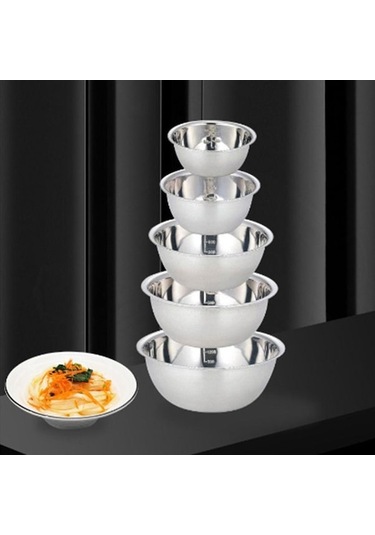 Novahub Çorba Tabağı Yerleştirme Kaseleri Seti - 2600ml Paslanmaz Çelik Karıştırma Kasesi Diğer