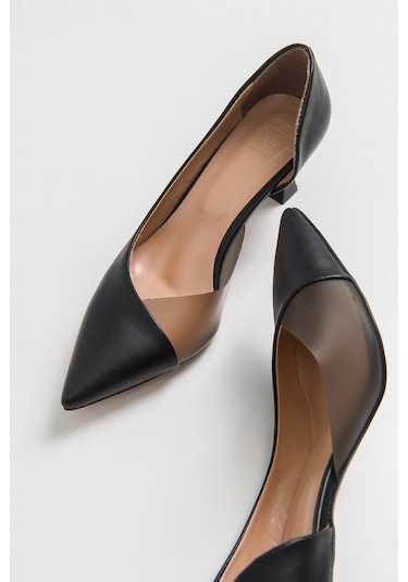 Luvishoes 353 Topuklu Kadın Ayakkabı - Siyah Cilt