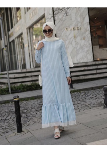 Pastelastore Neva Kadın Elbise Maxi Boy 1020-1 Mint Yeşili