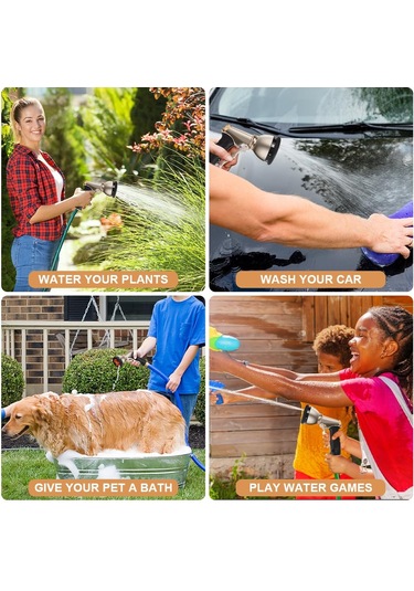 Hortum Borusu Püskürtme Tabancası, Ağır Hizmet Tipi Metal Bahçe 1 Adet