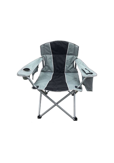 150 Kg Taşıma Kapasiteli Xxl Elite Buz Çantalı Kamp Sandalyesi Gri