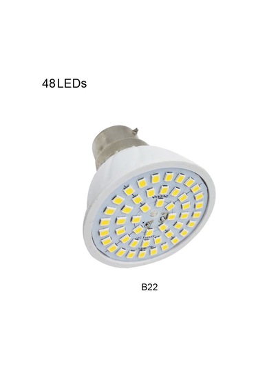 Wezone 220v B22 Led Mısır Ampulü, 48 Led Sıcak Beyaz Işık, Geniş Açılı Aydınlatma Diğer