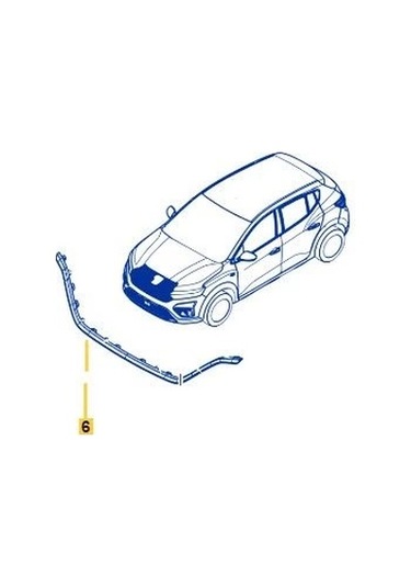 Renault Taılant 2021- Ön Panjur Krom Panjur Alt Çıtası Krom Oem No:623859762r