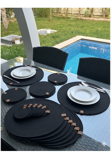 Supla Takımı, 6 Kişilik, Amerikan Servis Siyah