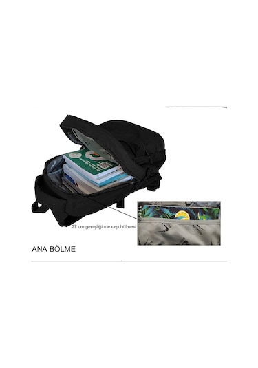 Bevitton Suya Dayanıklı Kumaş Lila Okul  Çantası 1710