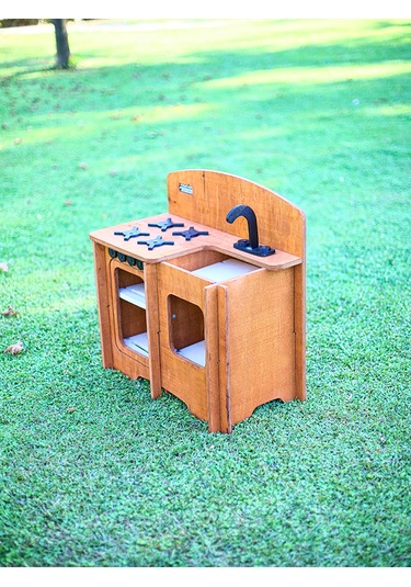 Mandu Ahşap Çocuk Dış Mekân Mutfak Ahşap Rengi