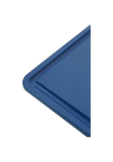 Türkay 32.5x26.5x1 Cm Saplı-oluklu Polietilen Kesme Tahtası Kesim Levhası Mavi 1237