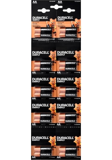 Duracell  Simply Kalem Pil Alkaline Aa 20'li Kartela
