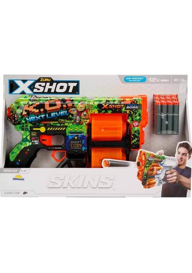 X-shot Skins Dread 12 Mermili Sünger Dart Atan Silah 31 Cm S01036517 K.o.