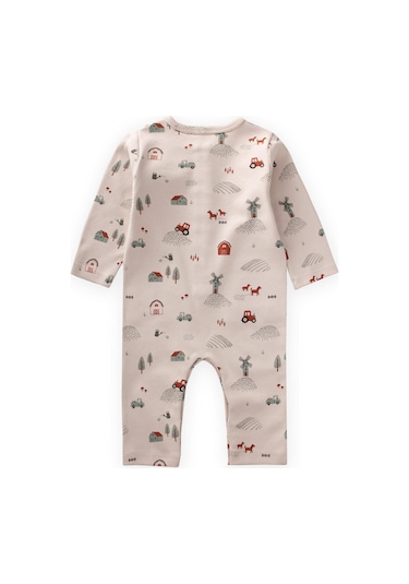 Cigit Baskılı Tulum 0-3 Yaş Bej Bej