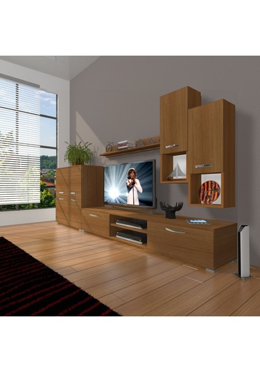 Decoraktiv Eko 6da Mdf Dvd Tv Ünitesi Tv Sehpası Ceviz