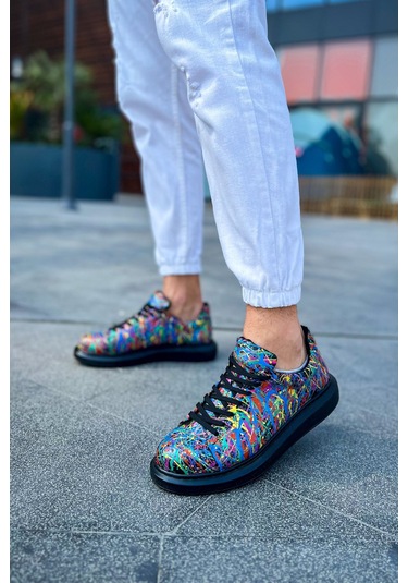Ch254 Cst Pittura Erkek Ayakkabı 538 Crazy Splush Sıyah Siyah