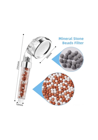 Maiyame El Tutanlı Duş Başlığı Yüksek Basınçlı 3 Modlu Yağmur/masaj/sprey İyon Ve Kireç Filtresi İle Su Tasarruflu Düş Sprati Diğer