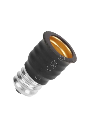 6'lı Paket Siyah E12 - E14 Ampul Adaptörü Dönüştürücü