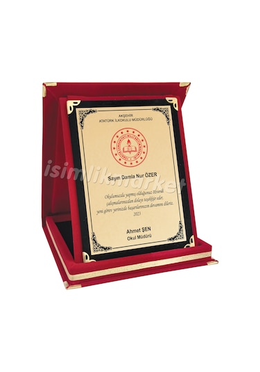 Isimlikmarket Öğretmen Müdür Tayin Plaketi Meb Logolu