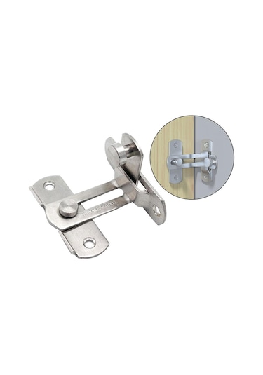 Homyl Ahır Sürgülü Kapı Mandalı Kilidi Amerikan Gümüş