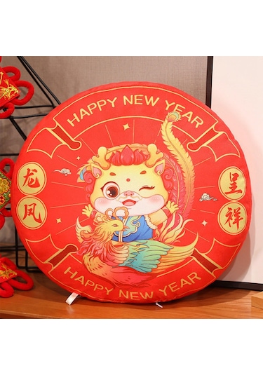 Suntek Çin Yeni Yılı Yastık Ejderha Yastık Arka Yastık