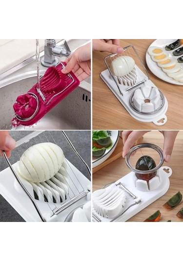 Buffer Çok Fonksiyonlu Eşit Yumurta ,meyve Dilimleyici Kesici Aparat Çok Renkli