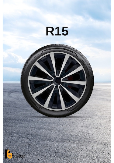 Renault Symbol 15'' İnç Jant Kapağı 4 Adet Siyah Gri C106