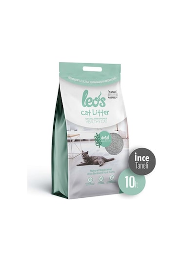 Leos Cat Litter Doğal İnce Topaklaşan Bentonit Kedi Kumu 10 L