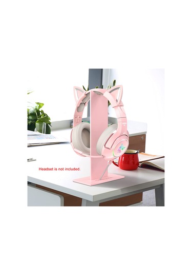 Reedark Onıkuma Kulaklık Askısı - Çıkarılabilir, Pembe Renk, Hafif Ve Taşınabilir, Bilgisayar Ve Masalar İçin