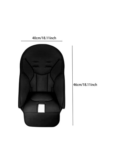 Suntek Bebek Yemek Sandalyesi Örtüsü Pu Deri Siyah