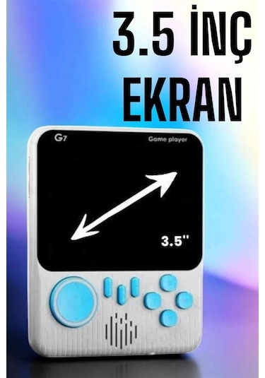 Mey İthalat El Atarisi 3.5 İnç Ekran Çift Konsol 666 Adet Retro Oyun Gamepad