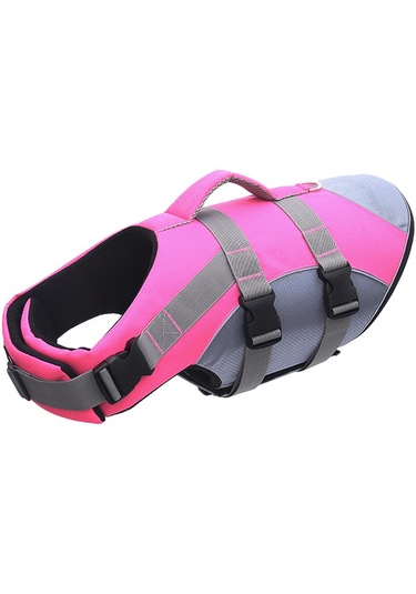 Suntek Köpek Yüzme Can Yeleği Yüzdürme Koruyucu L-pembe