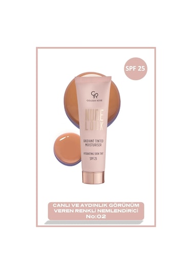 Golden Rose Nude Look Radiant Tinted Moisturiser SPF25 02 32 ML