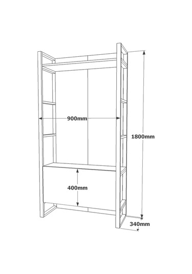 Robinhome Robin Home Vegas Serisi No 17 Vestiyer Portmanto Ayakkabılık