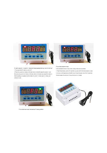 30a/dc24v Led Dijital Sıcaklık Kontrol Cihazı Akıllı Termostat Isıtma Soğutma Sıcaklık Kontrol Sistemi Sensörlü