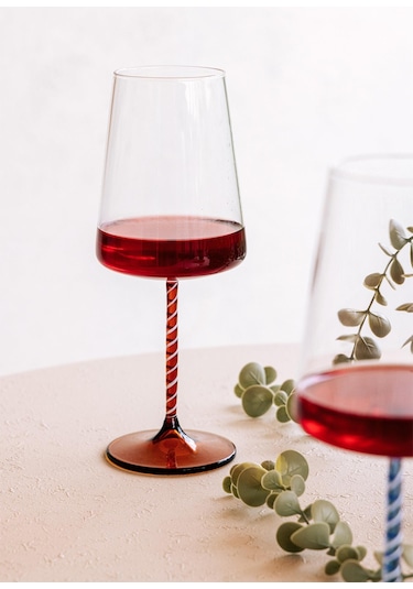 The Mia Edera Şarap Kadehi Amber 500 Ml Şeffaf
