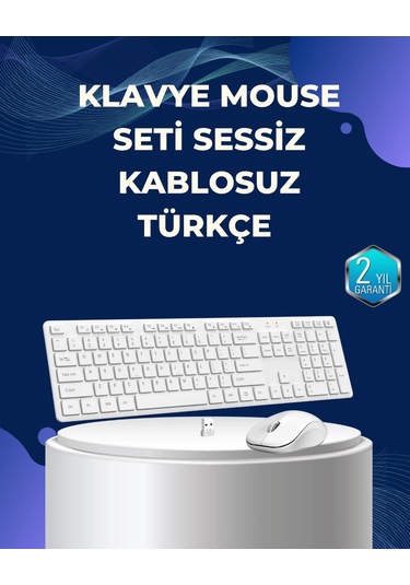 Cj Usb Alıcılı Kablosuz Klavye Mouse - Geniş Uyumluluk, Sessiz Tuşlar Diğer