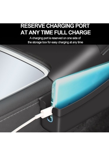 Tesla Modeli Y/3 Merkezi Yan Saklama Kutusu Yan Organizatör Eyer Kutusu İç Modifikasyon Aksesuarları