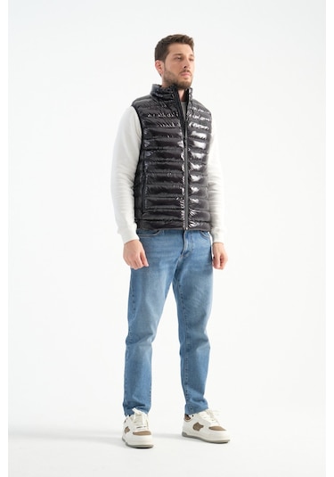 Shooter Sportswear Erkek Parlak Yelek Luxe Bej Siyah