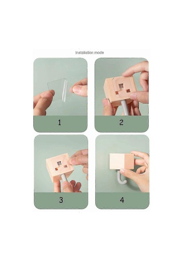 Kedi Kancalı Kapı Askısı - 6 Adet Sevimli Dikişsiz Anahtar Şemsiye Havlu Başlık Kancası Gri Kedi Diğer