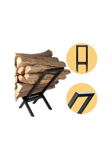 Şömine Kenarı Odunluk Metal Odunluk Odun Kovası