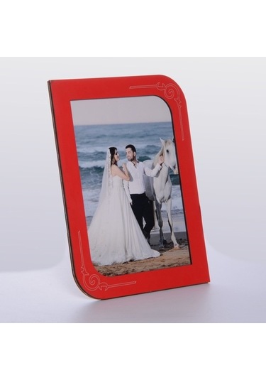 Ahşap Kırmızı Renk Resim Çerçeve 10x15