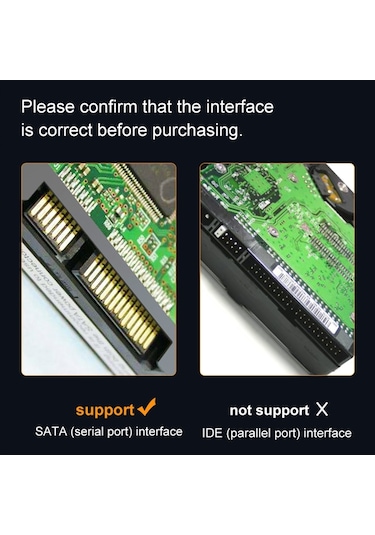 Sones 2,5 İnç Katı Hal Ve Mekanik Sabit Diskler İçin Tc44 Usb-c / Type-c - Sata Sabit Disk Sürücü Dönüştürücü Siyah