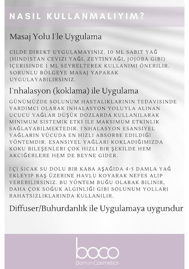 Boco Born In Cosmetics Itır + Lavanta + Portakal Saf Aromaterapi Uçucu Yağı 3 x 10 ML