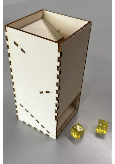 Ahşap Zar Kulesi Zar Atma Aparatı Tavla İçin Zar Atma Kulesi Dice Tower