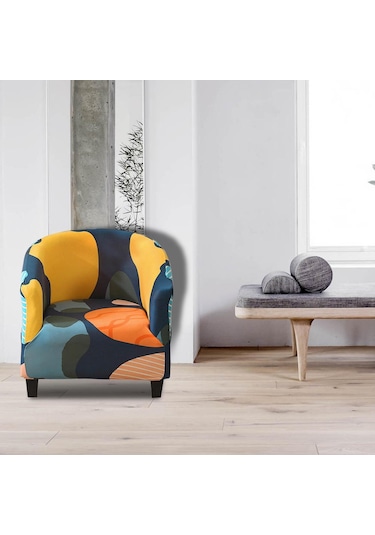 Suntek Yıkanabilir Yatak Odası Oturma Odası İçin Kulüp Sandalye Koltuk Slipcover