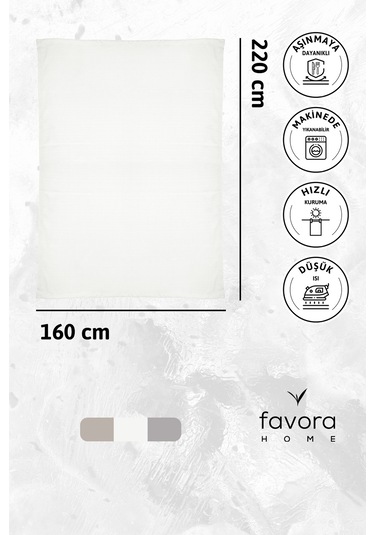 Nayra Keten Masa Örtüsü 160x220 - Krem Krem