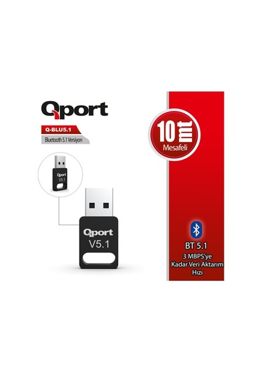Qport Q-blu5.1 Bluetooth V5.1 Usb Adaptor-135426