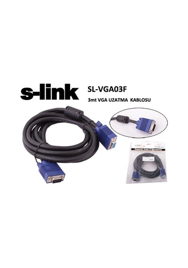 S-Link Sl-Vga03F 3Mt E-D Ekran Kartı Vga Uzatma