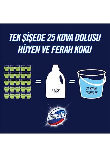 Domestos Çamaşır Suyu Dağ Esintisi 3 x 750 ML + Domestos Çam Yüzey Temizleyici 1500 ML